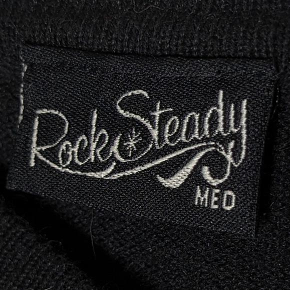 Rock Steady Cropped Crew Sweater with Cream Swallow Tail Motifs - Picture 6 of 8